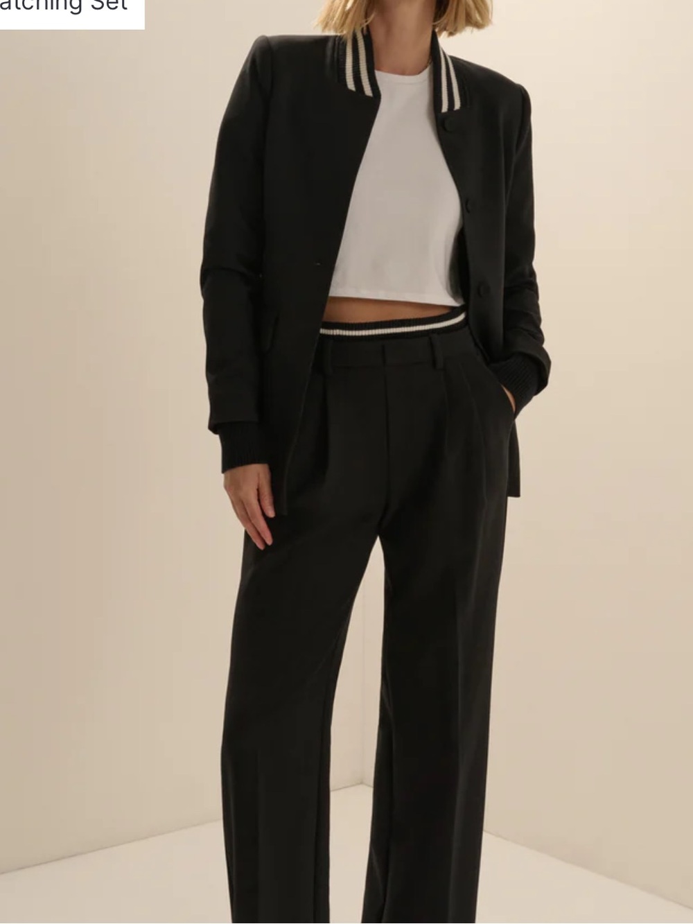 Favorite Daughter - THE VARSITY BLAZER - Black - Size M - Picture 7 of 7